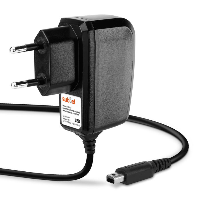 Nintendo DS Chargeur - 1,1m Câble de charge et adaptateur secteur de subtel