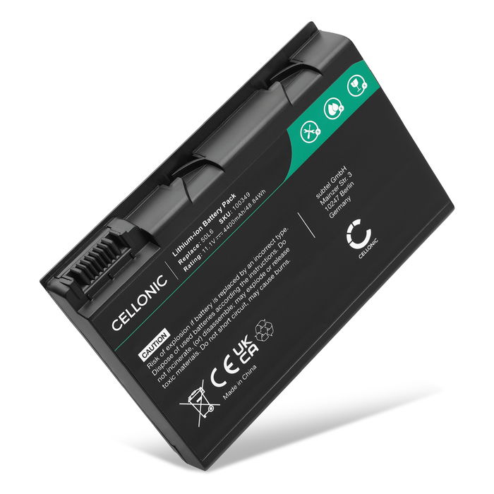 Battery for Acer Aspire 5100, 5630, 5610, 9810, 3100, 3690, 9800, 5680, 9920G, BATBL50L6 11.1V 4400mAh from CELLONIC