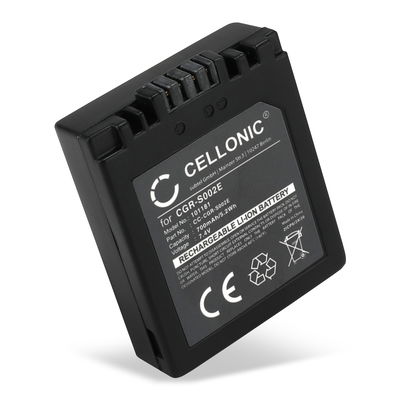 1x Batterie pour Panasonic Lumix DMC FZ20, FZ5, FZ1, FZ10, FZ2, FZ3, FZ4, FZ15, CGA-S002 CGA-S002e CGA-S002e-1B CGR-S002 DMW-BM7 (700mAh, 7.4V) de CELLONIC