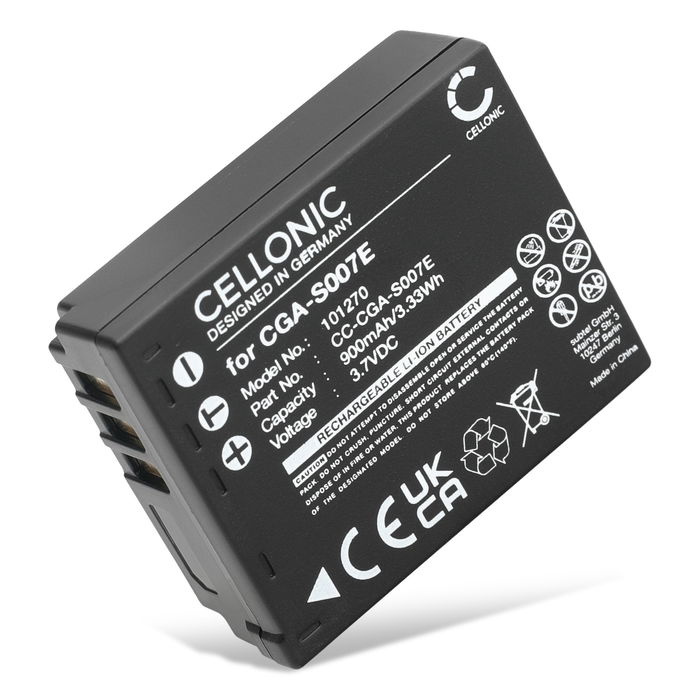 Panasonic CGA-S007A/B Batterie 900mAh de CELLONIC