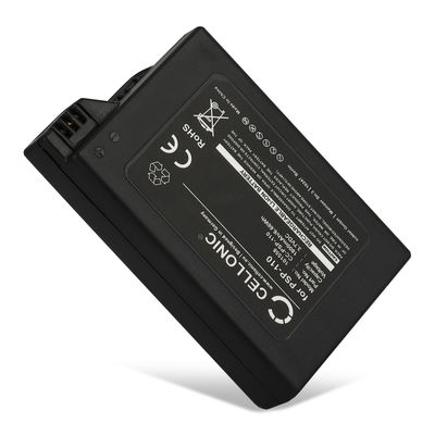 CELLONIC Batteria PSP-110 compatibile con Sony PSP 1 (PSP-1000, 1001, 1002, 1003, 1004, 1005, 1006, 1007, 1008, 1010) PSP Fat Ricambio da 1800mAh per console giochi controller palmari batteria psp 1004