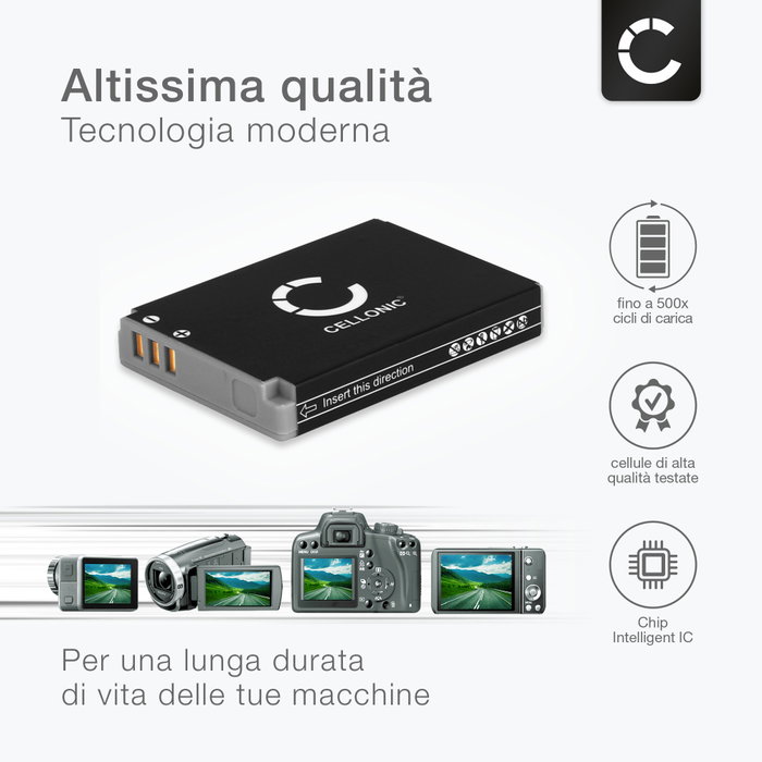 PATONA batteria per Canon NB-9L – Batteria di ricambio Li‑Ion 700 mAh