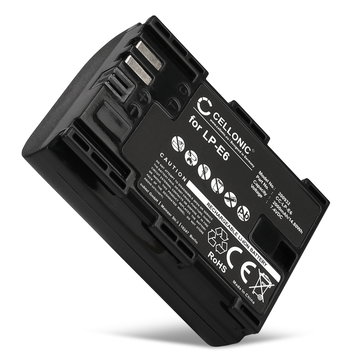 Batterie pour Canon EOS 90D, 5D Mark IV, 80D, 5D Mark II, 7D, 60D, 5DS R, LP-E6N LP-E6 LP-E6N (2000mAh, 7.4V) de CELLONIC
