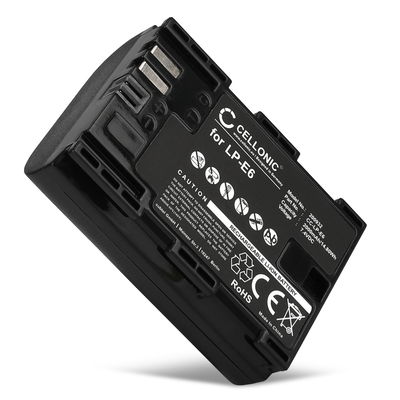 Batterie pour Canon EOS 90D, 5D Mark IV, 80D, 5D Mark II, 7D, 60D, 5DS R, LP-E6N LP-E6 LP-E6N (2000mAh, 7.4V) de CELLONIC