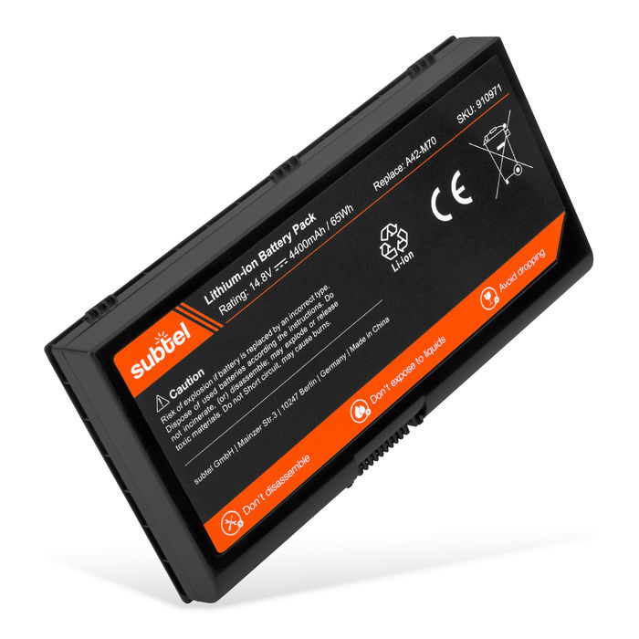 ASUS X71SL Batteria della subtel 4400mAh / 65.12Wh 14.4V - 14.8V