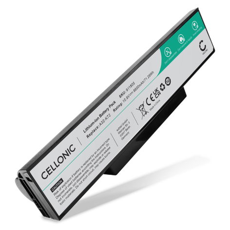 Batterie pour Ordinateurs Portables ASUS X72J; N73S; K73S; K72F; N73SV; X72D; X72F; X73B (6600mAh, 10.8V) de CELLONIC