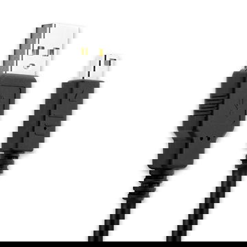 Cavo USB 2.0 con connettore System Connector per consolle giochi Nintendo DSi / DSi XL / 2DS / 2DS XL / 3DS / 3DS XL 1m cavetto dati & ricarica 1A in PVC nero