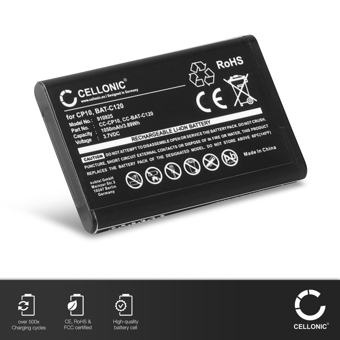 Batteria 3.7V 1.05Ah Li-ion per Tiptel 6010