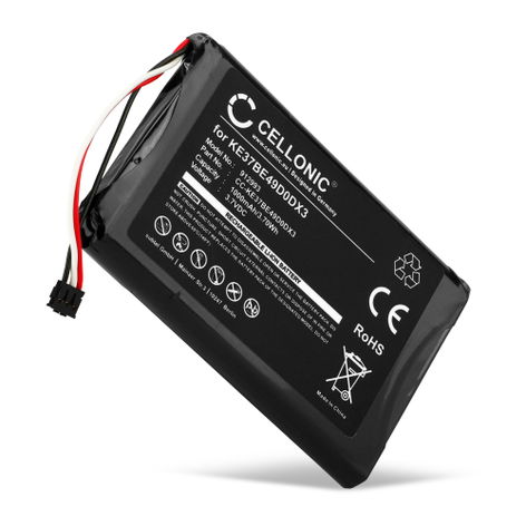 Batterie pour GPS Garmin Edge 800, 810, Touring KE37BE49D0DX3, 361-00035-00 (1000mAh, 3.7V) de CELLONIC