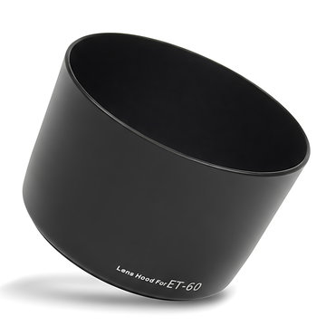 ET-60 Paraluce per fotocamera Canon EOS 40D, EF 90-300mm 4.5-5.6 USM, EF 75-300mm 4-5.6 II USM, 4-5.6 III USM, EF-S 55-250mm 4-5.6 IS II - baionetta tonda / cilindrica / tubolare Parasole marcato CELLONIC