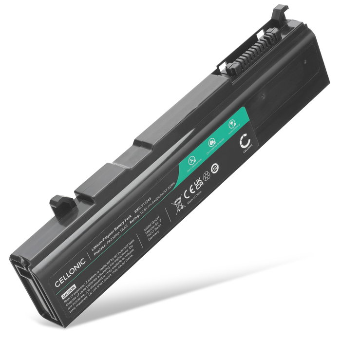 Batterie pour Toshiba Tecra A9, M10, A10, M5, P10, S4, A2, Satellite A50, Pro U200, Pro S300, PA3356U, PABAS071, PABAS105 10.8V 4400mAh de CELLONIC