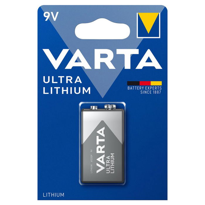 Batteria Pila 9V / E Block Varta Lithium Varta 6122 1x 6F22 / 6LR61 / AM-61