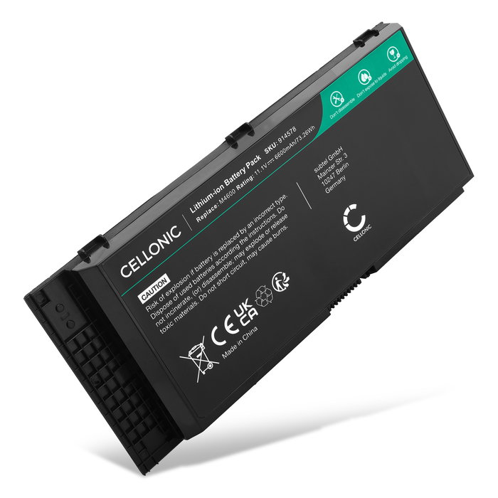 Batteria per portatile Dell Precision M4600 P13F M4700 P21F M6600 P10E M6700 P22F ricambio per laptop 6600mAh 10.8V - 11.1V