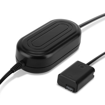 Netzteil für Sony Alpha 5100, 6000, 6300, 6400, 6500, Alpha 7 II, A7II, A7s, RX10 III, DSC-RX10 Stromkabel AC Adapter NP-FW50 DC-Kuppler – Dummy-Akku – Netzadapter von subtel