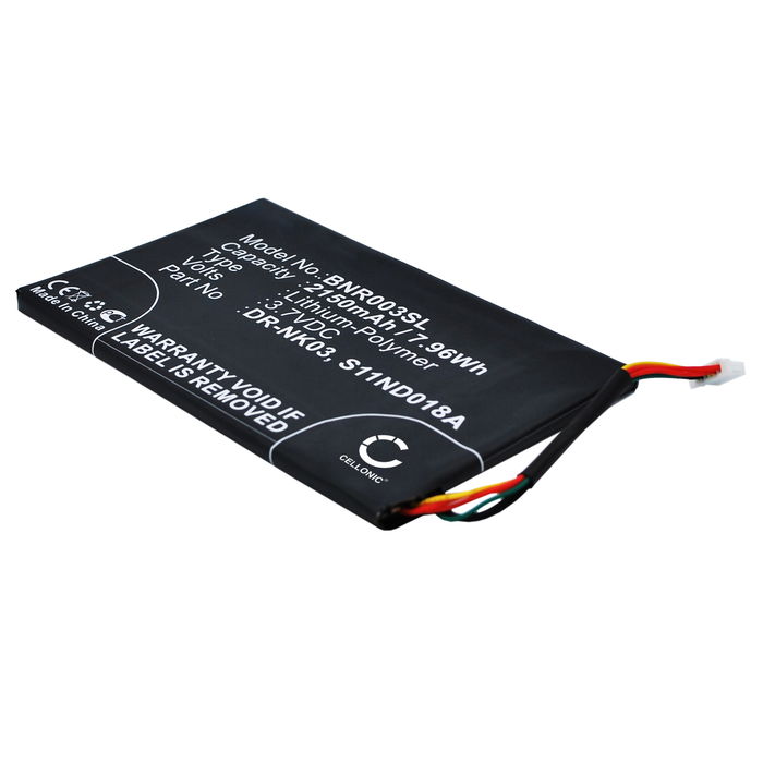 Batterie de remplacement neuve DR-NK03,MLP305787,S11ND018A de 2150mAh pour tablette Barnes & Noble BNRV300