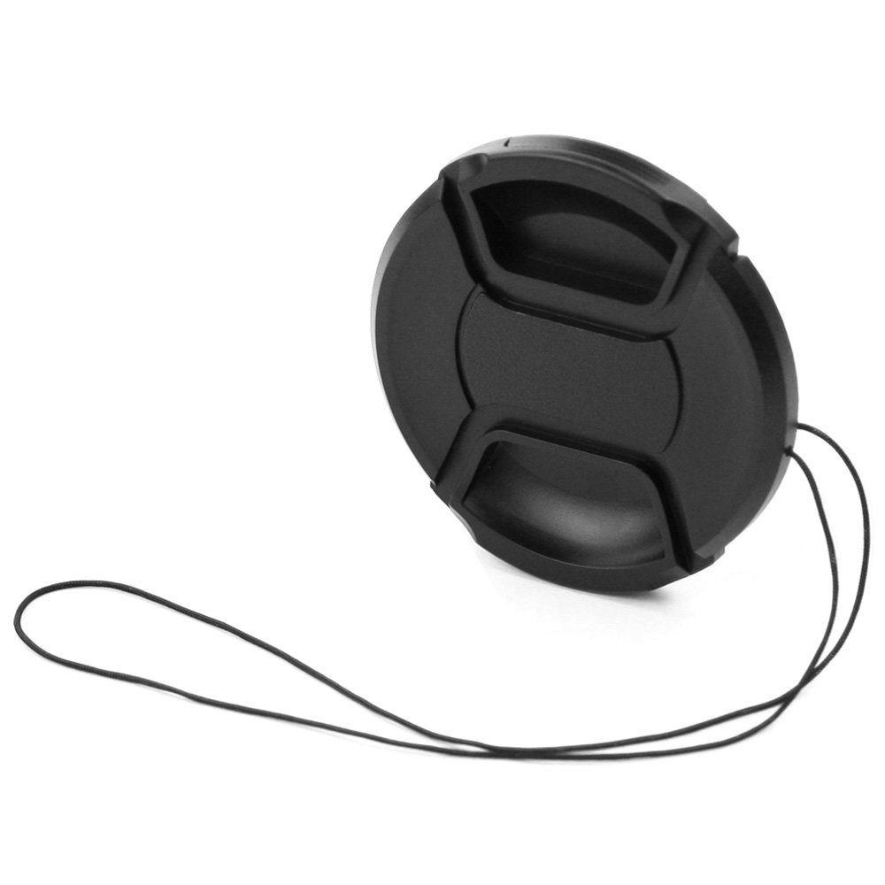 Tappo Obiettivo Anteriore Universale 58 Mm A Pinza Centrale Con Cavetto – Veloce E Sicuro