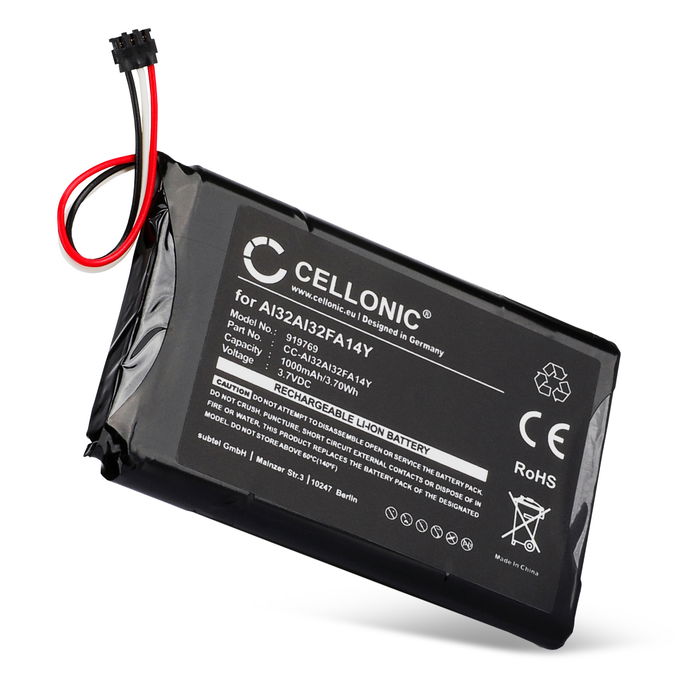 Garmin Nüvi 2599LMT-D Batterie 1000mAh de CELLONIC