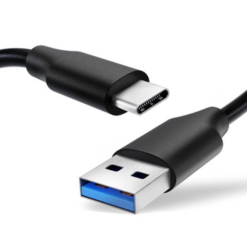 Câble USB C Type C de 1,0m pour montre OnePlus 9, 9 Pro, 8, 8 Pro, 8T, 7, 7 Pro, 7T, 7T Pro, 6, 6T, Nord, Nord 2 data et charge 3A noir en PVC