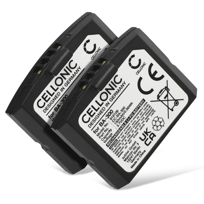 2x Sennheiser RR 840 Akku 150mAh Ersatzakku Batterie von CELLONIC