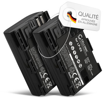 2x Batterie 2000mAh pour appareil photo Canon EOS 70D, EOS 6D, EOS 7D - Remplacement modèle LP-E6 LP-E6N