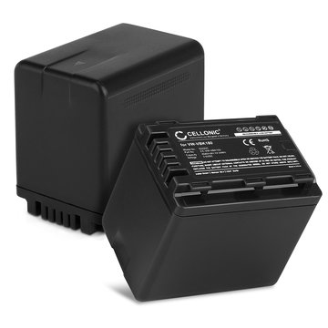 2x Batterie di ricambio VW-VBT190 VBT380 VBK180 per fotocamera/camcorder Panasonic HC-V777 V800 V770 V760 V750 V520 V380 V270 V180 V10 HC-VXF990 HC-VX980 HC-W580 HDC-SD60 capacità:2x 4040mAh 2 batterie nuove della CELLONIC
