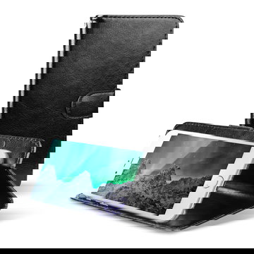 Smart Flip Cover für Smartphones (15.7cm x 8cm x 2cm / ~ 5,3 - 5,5") Handy - Universal Schutzhülle - Handyhülle Bookstyle Case PU Leder Klapphülle faltbar, Tasche schwarz, EC Kreditkarten Halter, Kartenfach Hülle