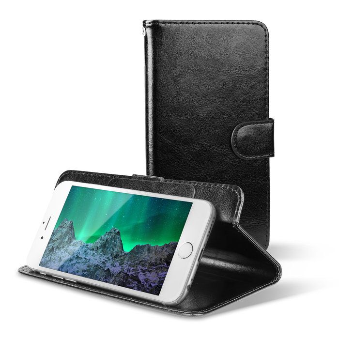 Smart Case Gigaset GS370 Hülle Flip Case Schutzhülle Flip Cover Tasche Klapphülle Book Case Etui Wallet schwarz