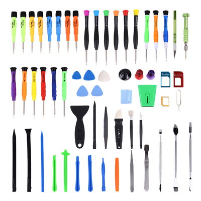Handy Reparatur Set 60-teilig mit u. a. 7 x Pentalobe-Schraubendreher, 5 x TORX-Schraubendreher, 12 x Hebewerkzeug, Pinzette | Smartphone Reparatur Werkzeug