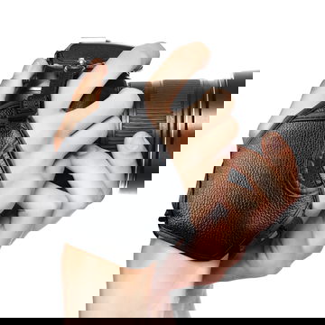 Sangle poignet pour Canon EOS, Panasonic Lumix, Nikon D, Sony Alpha et autres marques (environ 25cm) Vis/Filetage 1/4", Cuir PU | Grip d'appareil photo et caméra