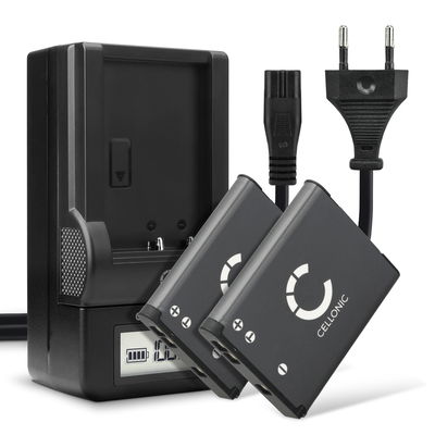 2x EN-EL19, NP-BJ1 Camera Battery + Charger Set for Nikon CoolPix W150 W100, A100 A300, S33 S2600 S2700 S2800 S3100 S3300 S3500 S3700 700mAh Replacement Battery MH-66 LCD Smart Charger