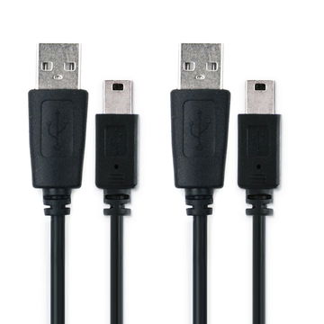 2x Mini USB Kamera USB Kabel für Canon EOS 4000D 2000D 200D 1200D 80D 700D 600D 6D Mark II 5D Mark III EOS M10 PowerShot G7X SX530 HS IXUS 185 Video-/ Fotokameras -  Datenkabel 2.0, PVC Ladekabel