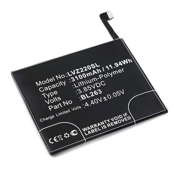 BL263 Battery for Lenovo ZUK Z2 Pro Smartphone / Phone Battery Replacement - 3100mAh