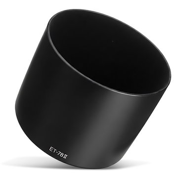 ET-78 II Camera Telephoto Lens Hood for Canon EF 135mm f/2L USM, EF 180mm f/3.5L Macro USM - Plastic Bayonet Cylindrical / Round Lens Shade from CELLONIC