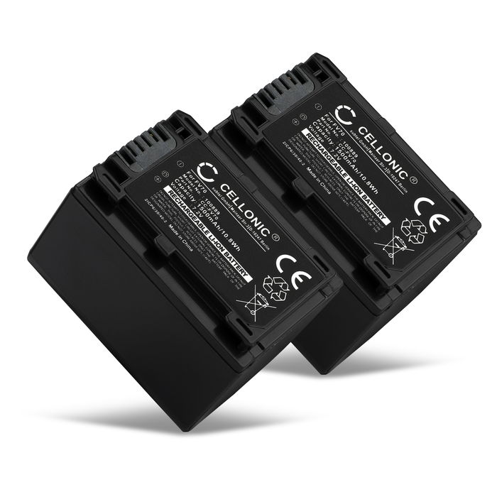 2x Sony DCR-SX34 Batteria da 1500mAh marcata CELLONIC