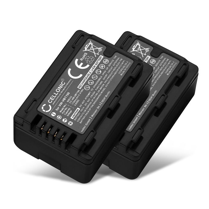 2x Batteria Panasonic HC-VX1 - 1780mAh