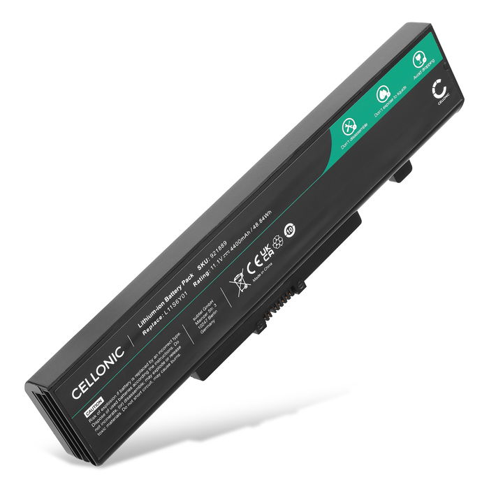 Batterie pour Lenovo B430, B4400, B480, B485, B490, IdeaPad B590AA, B590GA, ThinkPad Edge E530, E535, E430, E435 11.1V 4400mAh de CELLONIC