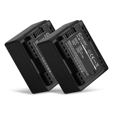2x Batteria BP-718 BP-727 per fotocamera Canon LEGRIA HF R806 R86 HF R706 HF R606 HF R506 HF R406 HF R306 R36 VIXIA HF R500 HF R52 R50 Affidabile ricambio da 1600mAh, marca CELLONIC