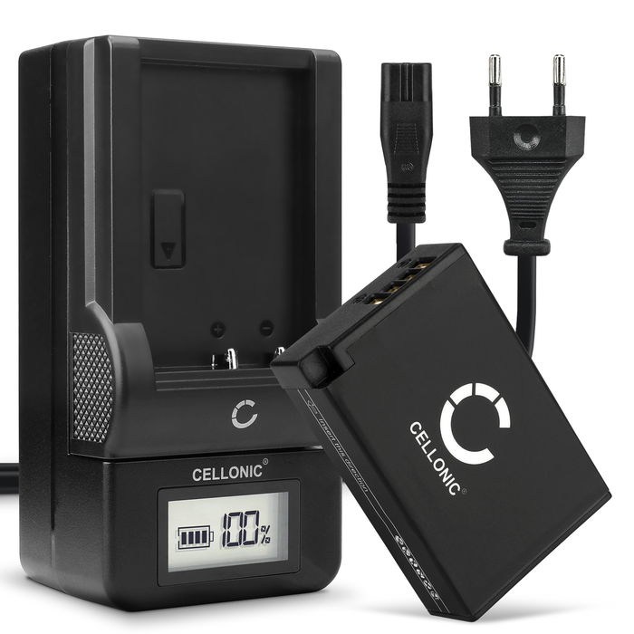 Canon EOS R100 Batteria da 950mAh marcata Cellonic + Caricabatteria