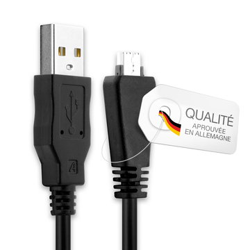 Câble VMC-MD3 USB de 1m pour appareil photo Sony DSC-HX9V HX100V -HX7V DSC-W350 -W570 DSC-H70 W350 W380 W560 W570 W580 W750 DSC-WX7 -WX9 DSC-TX10 TX100 TX20 -TX5 -TX55 DSC-T99 transfert de données noir PVC