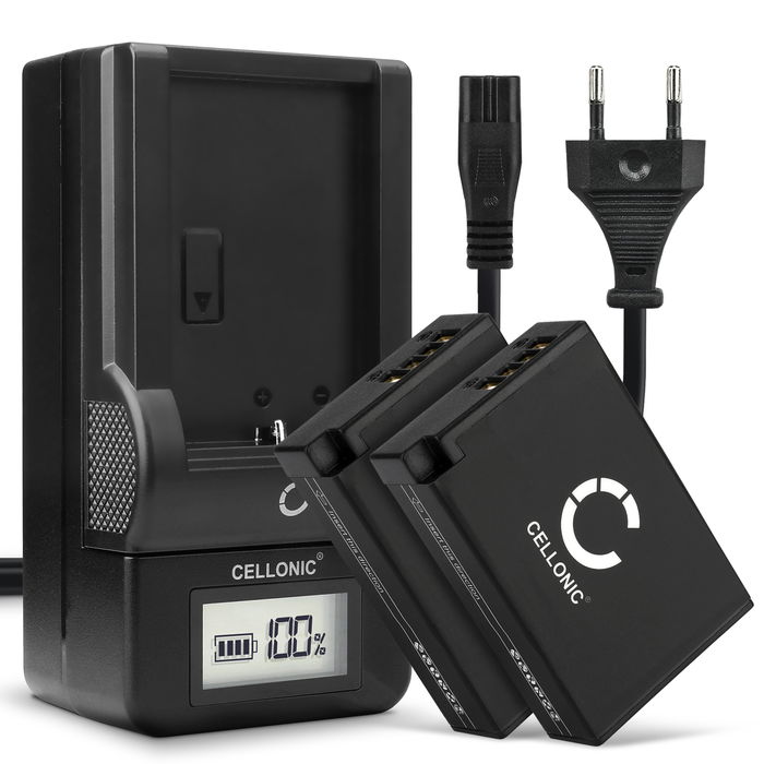 2x Canon EOS R8 Akku + Ladegerät 950mAh Ersatzakku Batterie von CELLONIC