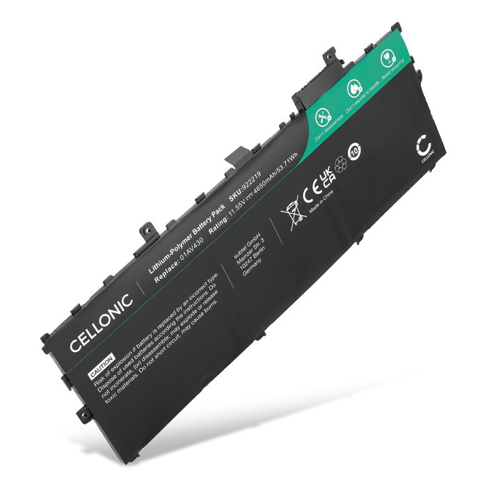 Lenovo ThinkPad X1 Carbon Gen 6 Batterie 11.55V 4650mAh de subtel