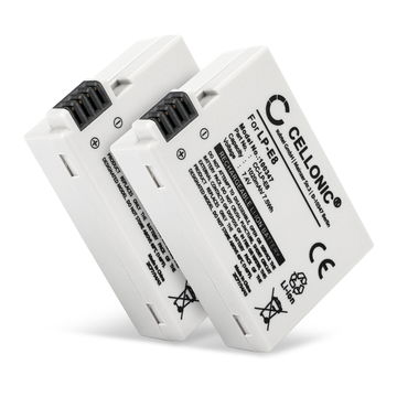 2x Batterie LP-E8 compatibile con Canon EOS 650D EOS 700D EOS 550D e altri modelli, capacità 1020mAh autonomia e lunga durata di vita utile grazie a celle di qualità CELLONIC