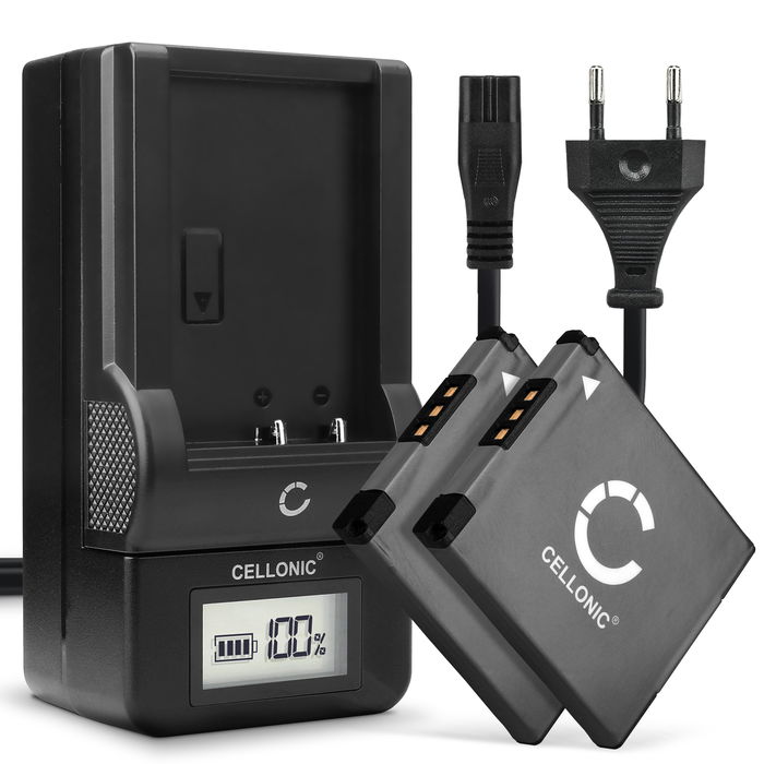 2x Canon IXUS 285 HS Batterie + Chargeur 600mAh de CELLONIC