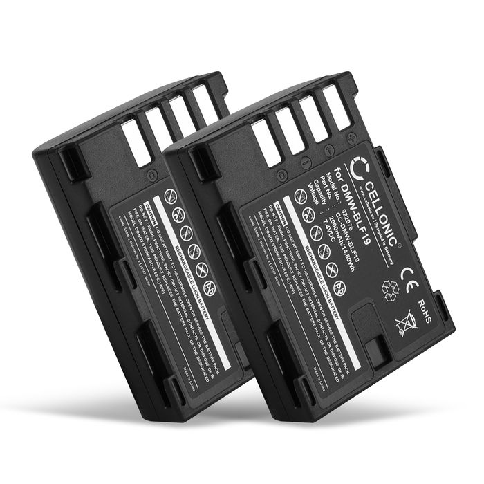 2x Batterie Panasonic DMW-BLF19E - 2000mAh