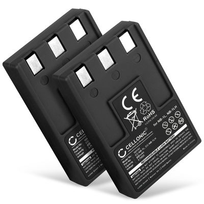 2x Batterie pour Canon Digital IXUS 300 330 400 430 500 IXUS V2 V V3 PowerShot S100 Digital ELPH 830mAh de CELLONIC