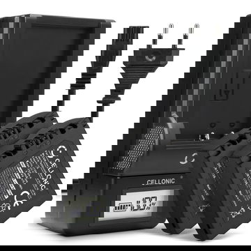 2x Batteria per Panasonic Lumix FZ18, FZ28, FZ50, FZ30, FZ35, FZ38, FZ8, FZ7, CGR-S006 - CGA-S006, DMW-BMA7 750mAh + Caricabatteria BC-DC5 DE-A43B DE-A44A di Ricambio sostituzione scorta