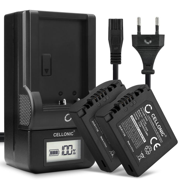 2x Leica D-LUX 3 Batterie + Chargeur 750mAh de Cellonic