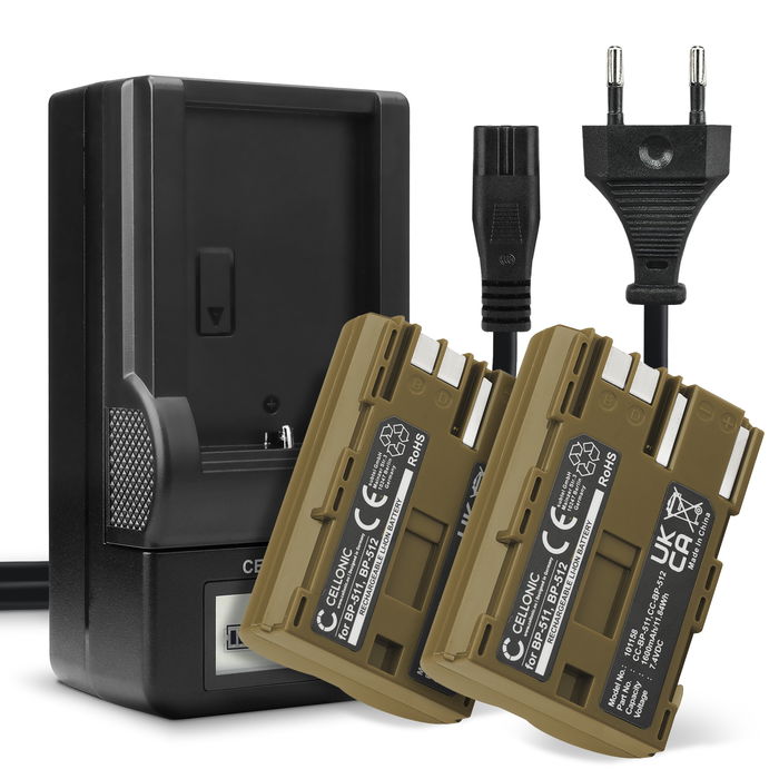 2x Batteria Canon BP-508 - 1600mAh