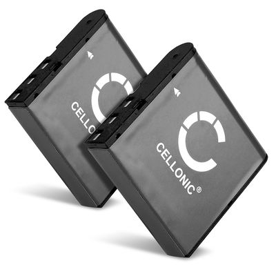 2x Batteria per Casio Exilim EX-FC100 FC150 EX-Z40 Z55 Z57 EX-Z750 Z300 Z400 Z450, NP-40 CELLONIC