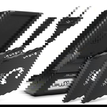 2x batteries EN-EL12 1100mAh pour appareil photo Nikon CoolPix A900 W300 AW130 S9900 S9700 S9500 S9300 S9100 S8200 S6300 AW100s AW110s EN-EL12 - Avec chargeur MH-65 et câble d'alimentation